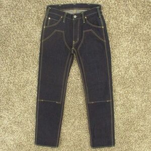 Iron Heart Works Inc Jeans Men's 30x34 Dark Wash Motorcycle Double Knee Selvedge